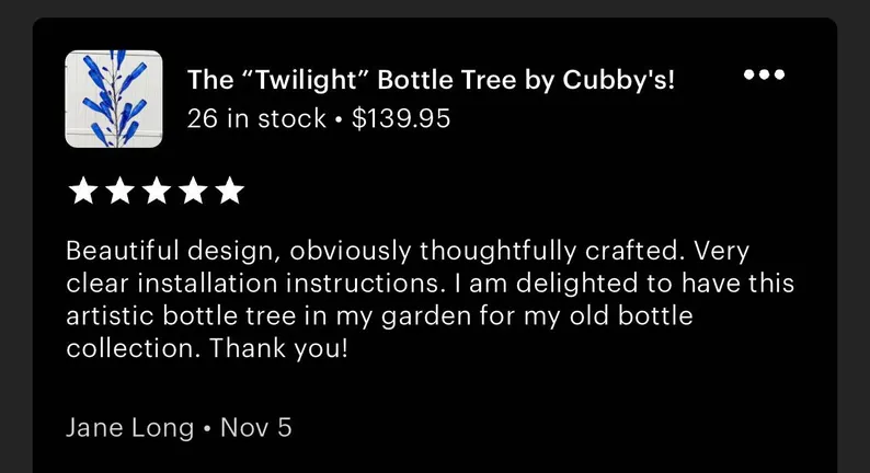 The “Twilight” Bottle Tree by Cubby's! - Image 4