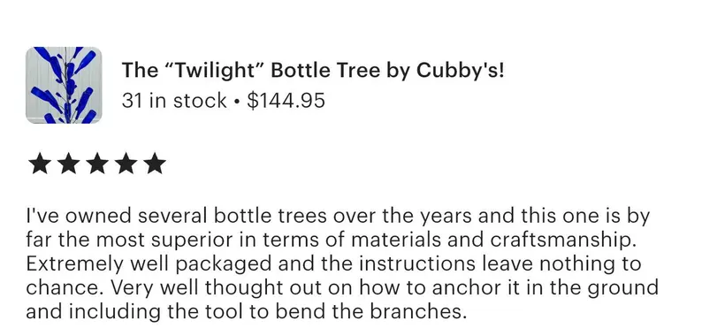 The “Twilight” Bottle Tree by Cubby's! - Image 3